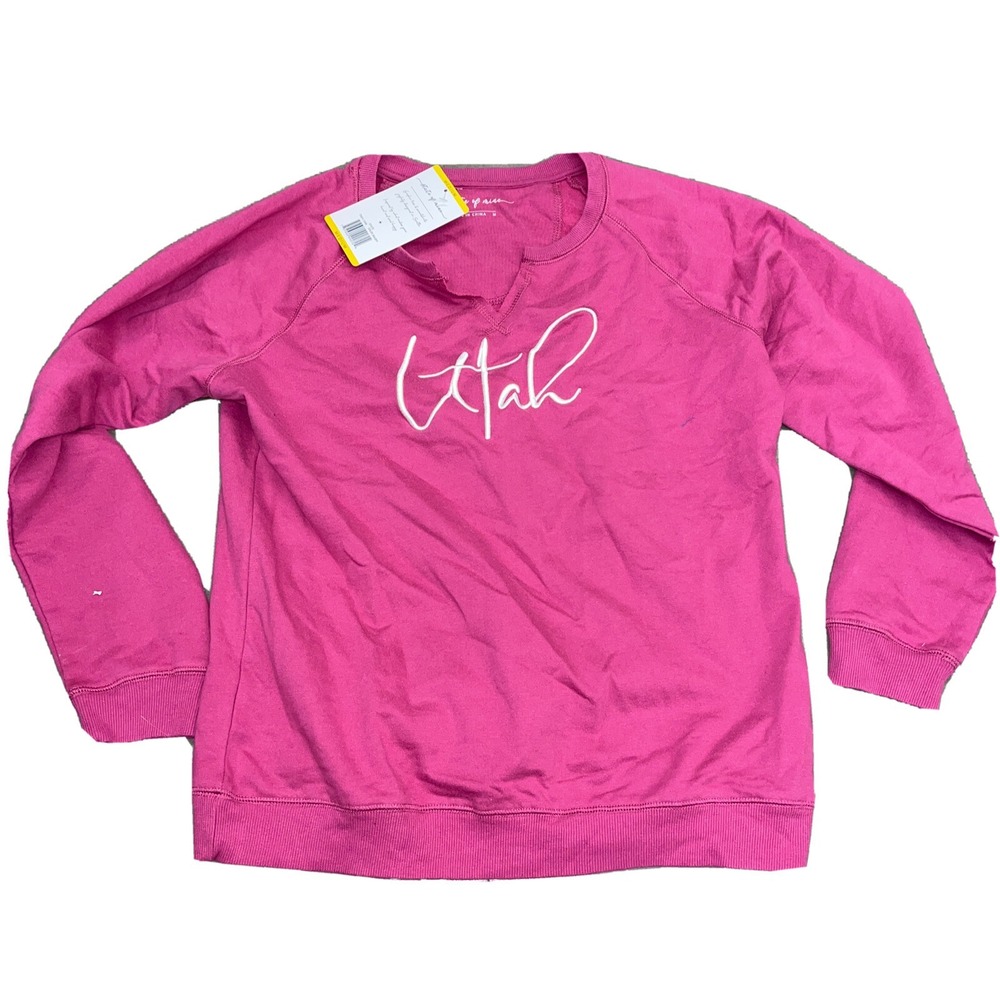 NWT Women's Pink STATE OF MINE Utah‎ Sweater Size Small S